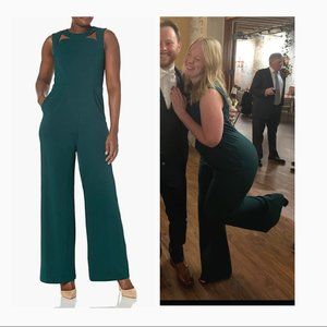 Calvin Klein Sleeveless Jumpsuit With Cut Outs - Evergreen